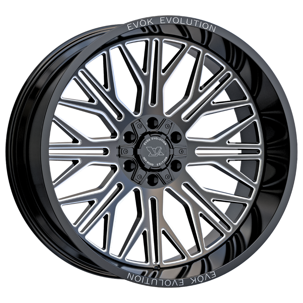 Evok Evolution EV506 Gloss Black / Milled — EVOK WHEELS